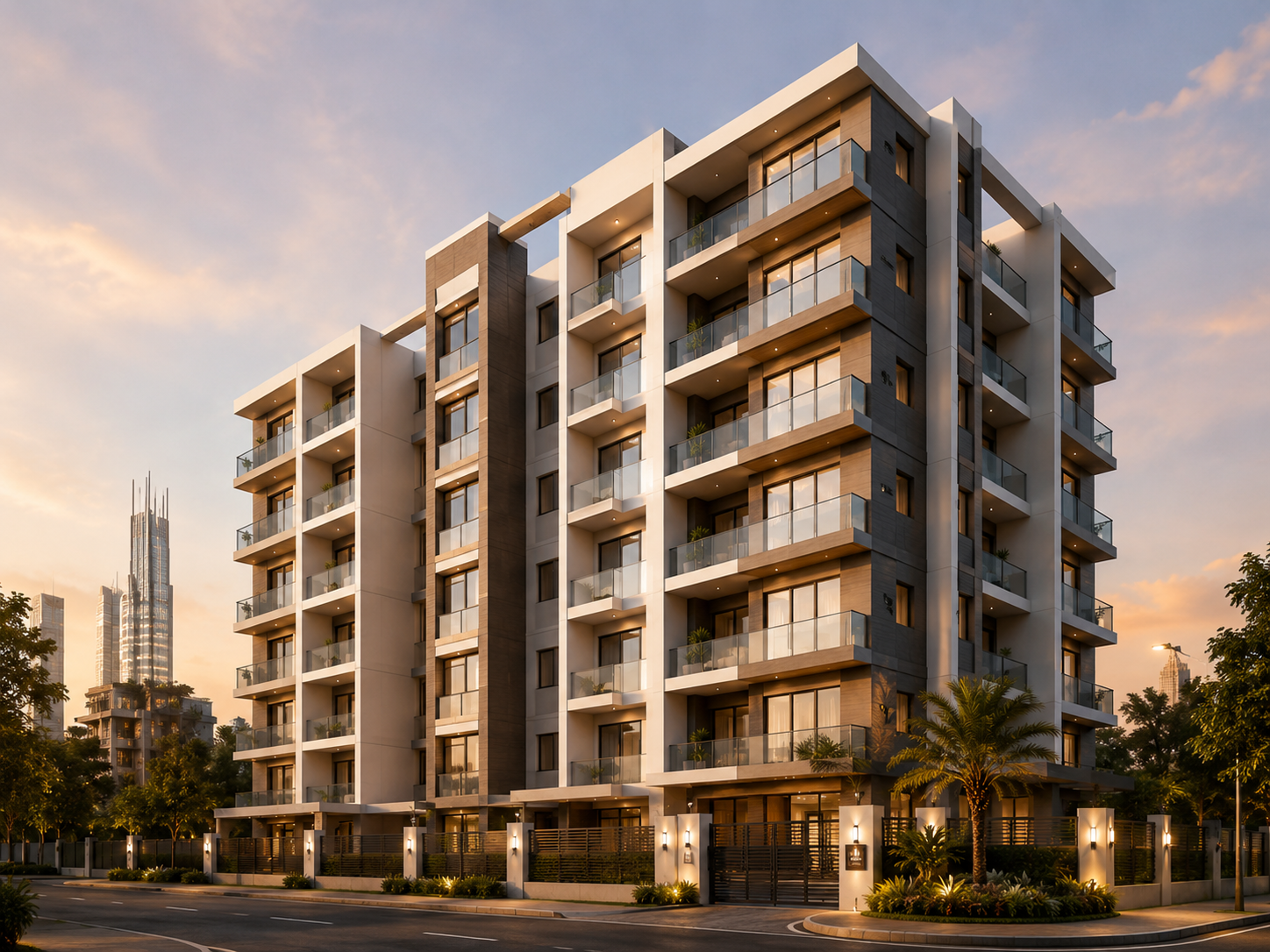 Illustrative apartment building