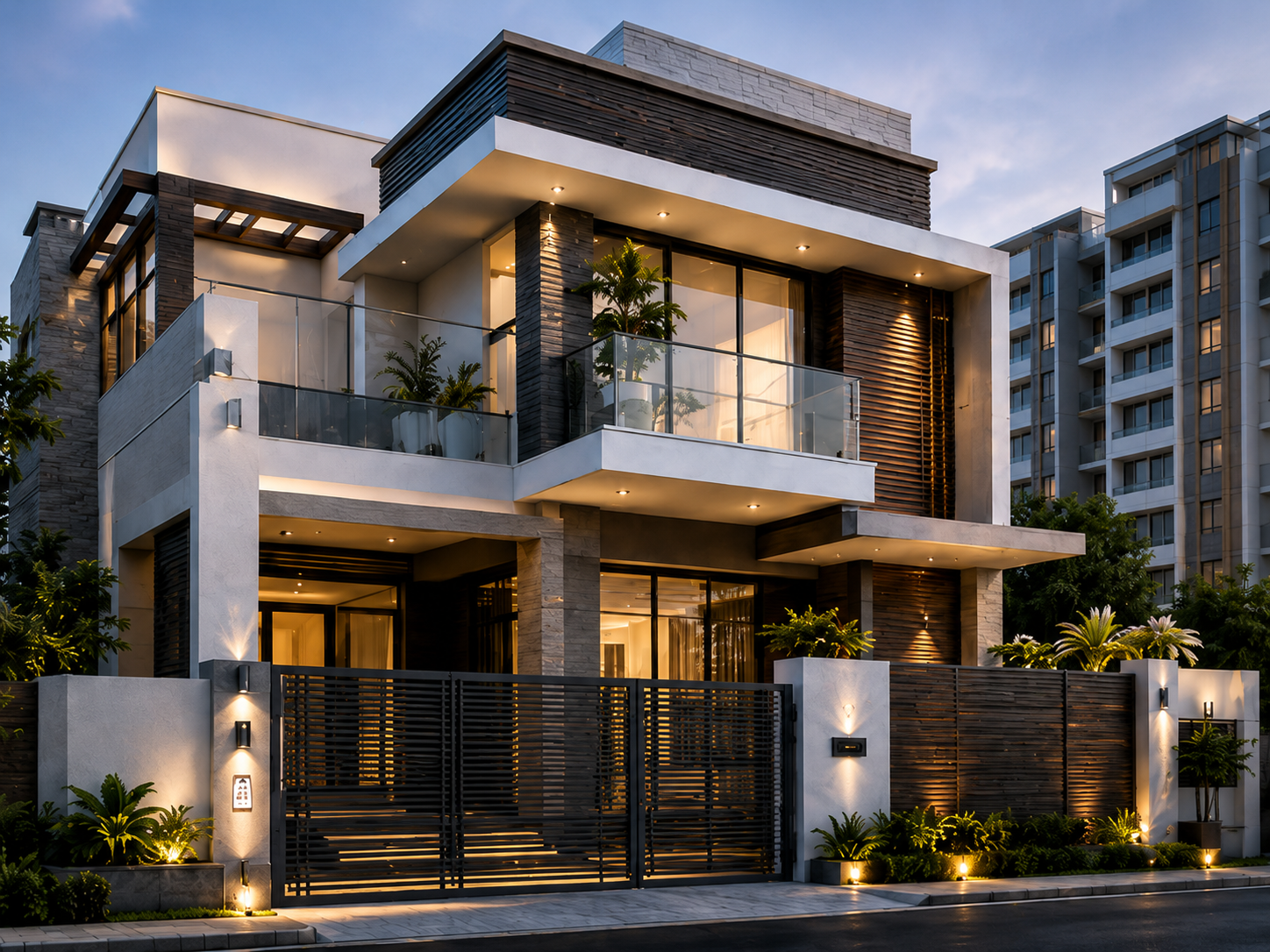 Illustrative modern residential house