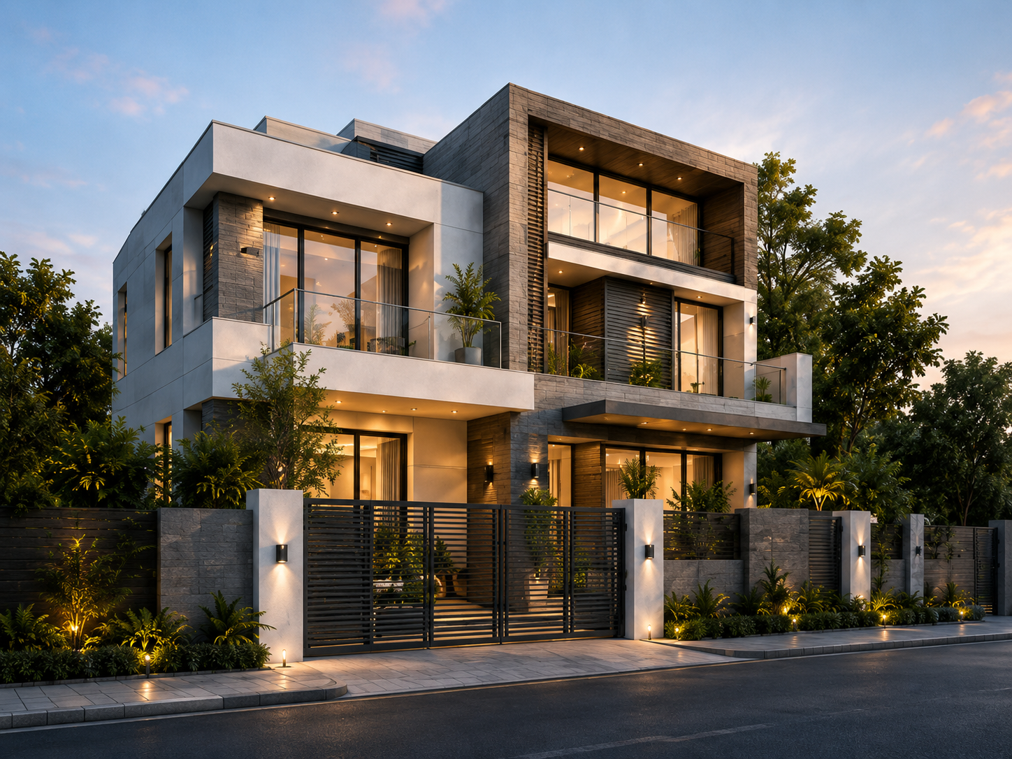 Illustrative villa construction